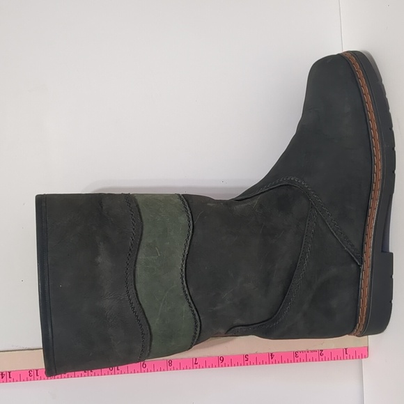 Anfibio Waterproof black and Green Leather  Winter women's Boots Size 40 US 9.5 - Picture 5 of 13
